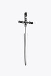 Zircon 925 Sterling Silver Sword Single Ear Jacket Earring Silver One Size Earrings - Tophatter Daily Deals