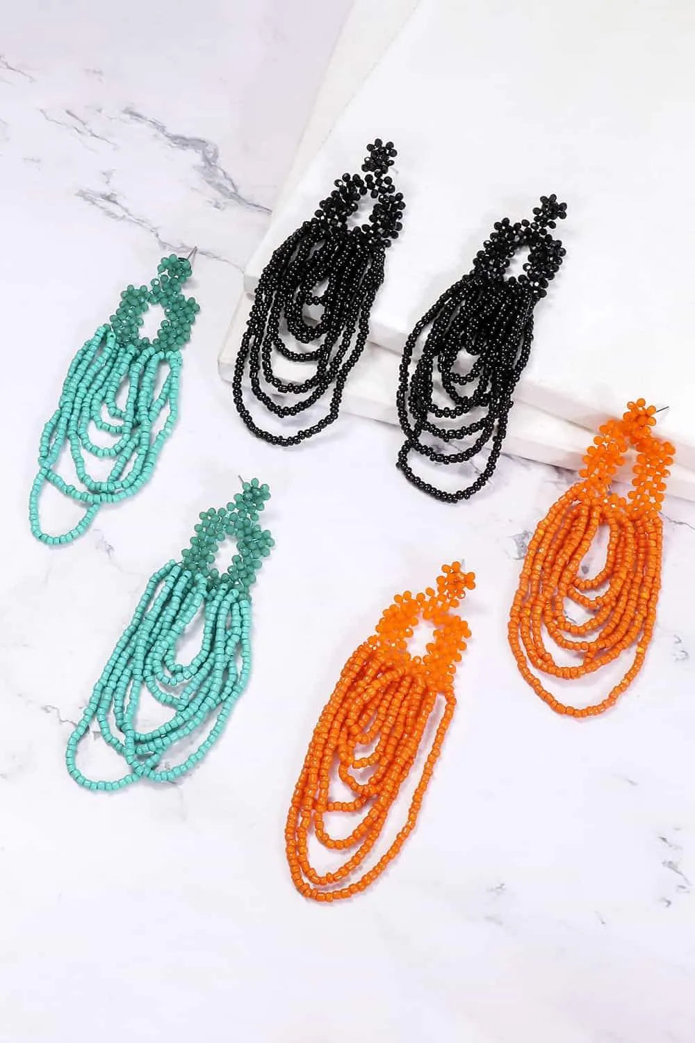 Beaded Dangle Earrings Earrings - Tophatter Daily Deals