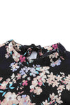 Floral Mock Neck Lace Short Sleeve Top Blouses - Tophatter Daily Deals