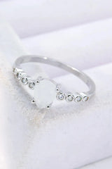 Teardrop Natural Moonstone Ring Moonstone - Tophatter Daily Deals