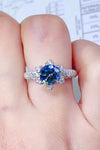 1 Carat Moissanite 925 Sterling Silver Ring Sky Blue Rings - Tophatter Daily Deals