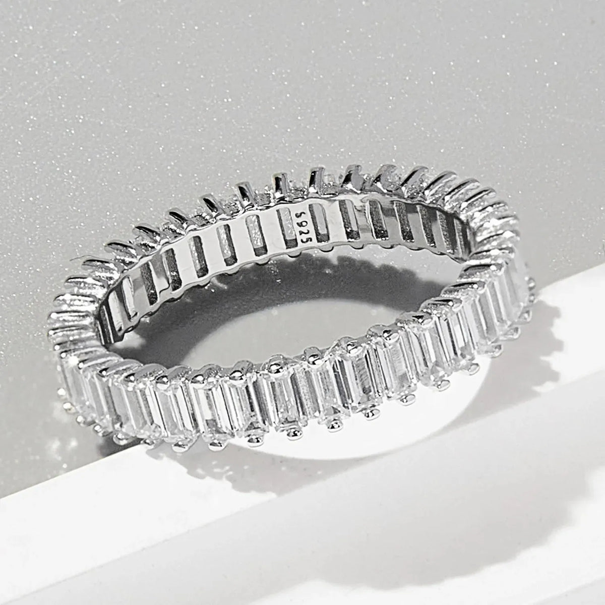 Zircon 925 Sterling Silver Ring Rings - Tophatter Daily Deals
