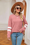 Round Neck Long Sleeve Top Coral Women's T-Shirts - Tophatter Daily Deals