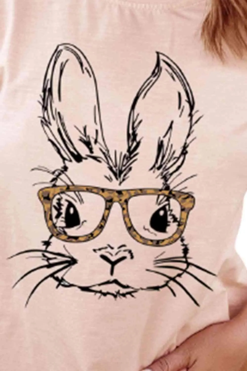 Easter Bunny Graphic Short Sleeve Tee Women's T-Shirts - Tophatter Daily Deals
