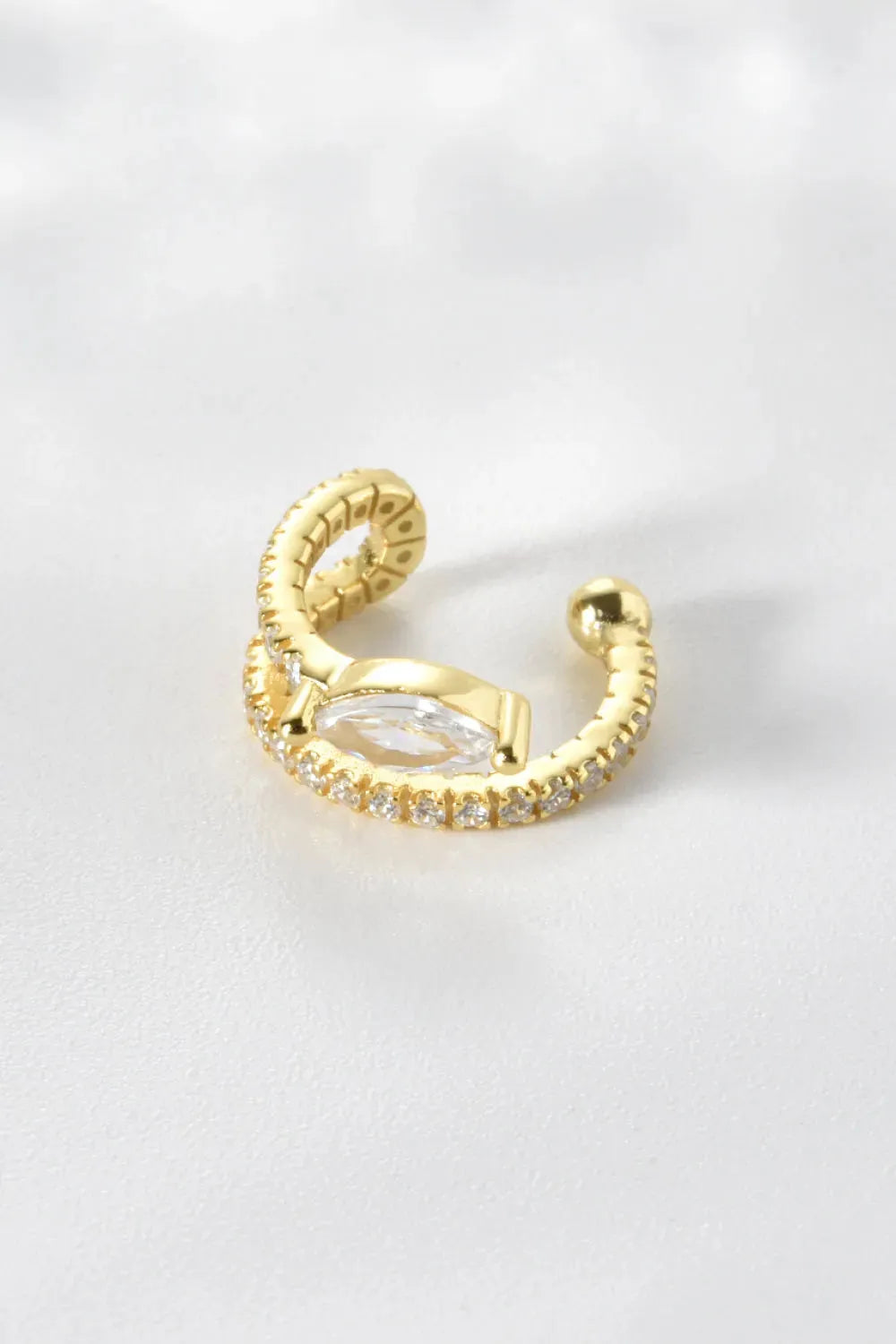 Inlaid Zircon Single Cuff Earring Earrings - Tophatter Daily Deals