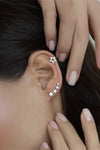 Inlaid Zircon 925 Sterling Silver Single Cuff Earring Earrings - Tophatter Daily Deals
