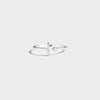 T Shape Inlaid Zircon 925 Sterling Silver Open Ring Silver 7 Rings - Tophatter Daily Deals