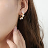 Synthetic Pearl 18K Gold-Plated Earrings Style A Gold One Size Earrings - Tophatter Daily Deals