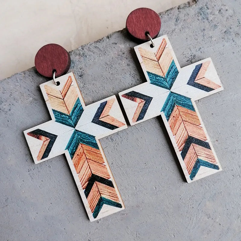 Cross Drop Earrings Earrings - Tophatter Daily Deals