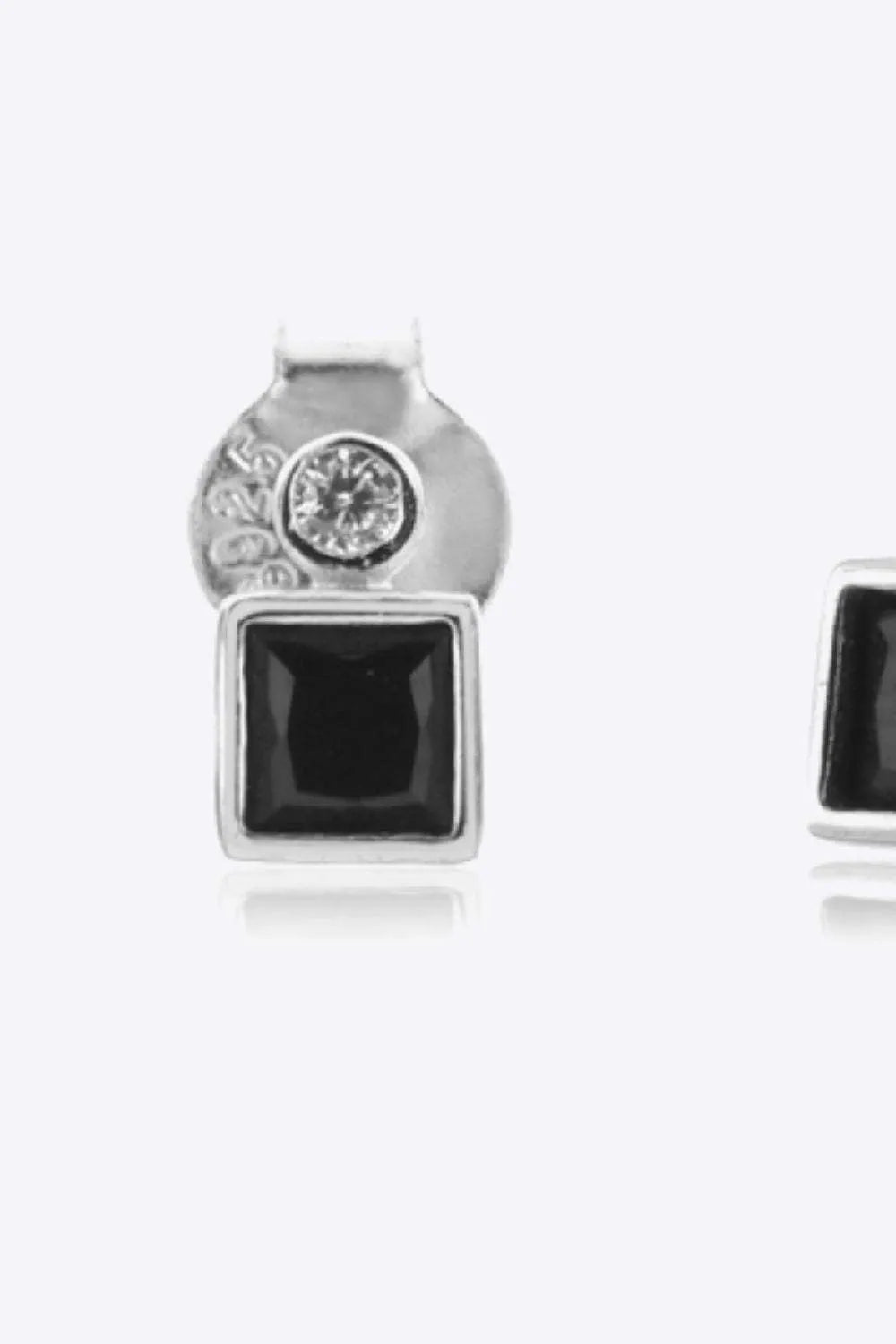 Inlaid Zircon Square 925 Sterling Silver Earrings Earrings - Tophatter Daily Deals