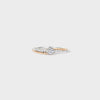 Inlaid Zircon Bicolor Rose Gold-Plated Ring Silver Rings - Tophatter Daily Deals