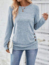 Round Neck Long Sleeve T-Shirt Women's T-Shirts - Tophatter Daily Deals