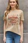 Simply Love Full Size LESS PEOPLE MORE CATS Graphic Cotton Tee Women's T-Shirts - Tophatter Daily Deals