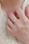 High Quality Natural Moonstone 925 Sterling Silver Ring Rose Gold Moonstone - Tophatter Daily Deals