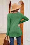 Square Neck Long Sleeve Peplum Top Women's T-Shirts - Tophatter Daily Deals