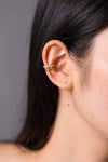 Zircon Double-Layered Single Cuff Earring Earrings - Tophatter Daily Deals