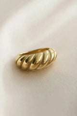 Gold Twisted Ring Gold Rings - Tophatter Daily Deals