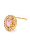 Inlaid Zircon Stainless Steel Stud Earrings Earrings - Tophatter Daily Deals