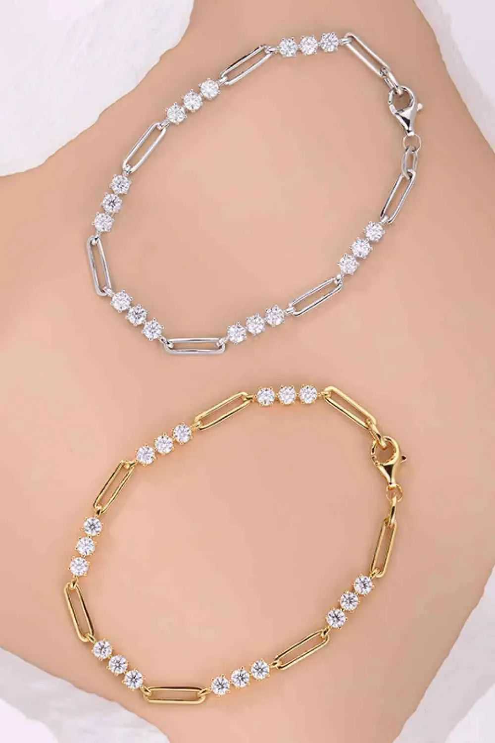 1.8 Carat Moissanite 925 Sterling Silver Bracelet Moissanite - Tophatter Daily Deals