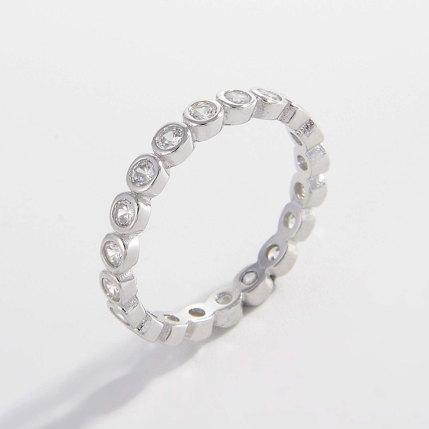 925 Sterling Silver Zircon Ring Rings - Tophatter Daily Deals