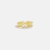 Wave Shape Inlaid Zircon Open Ring Gold Rings - Tophatter Daily Deals