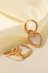 Inlaid Shell Heart Drop Earrings Earrings - Tophatter Daily Deals