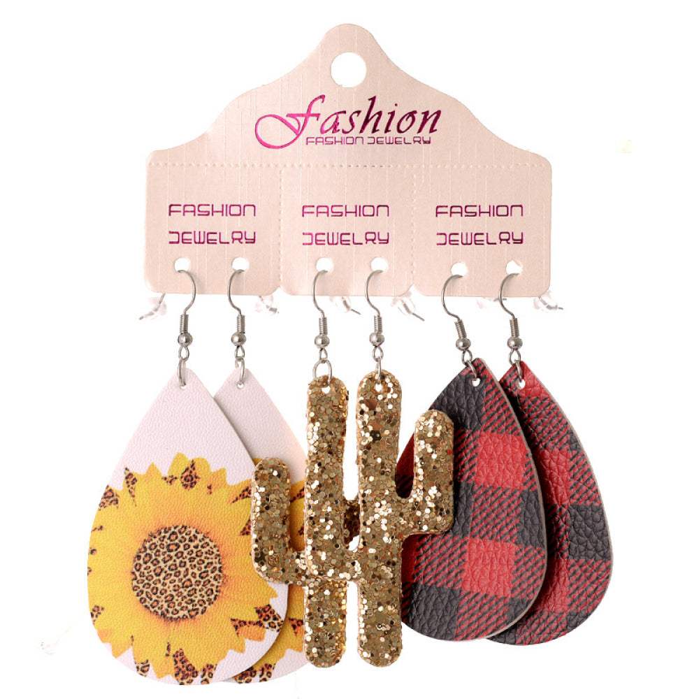 PU Earrings Set Style B One Size Earrings - Tophatter Daily Deals