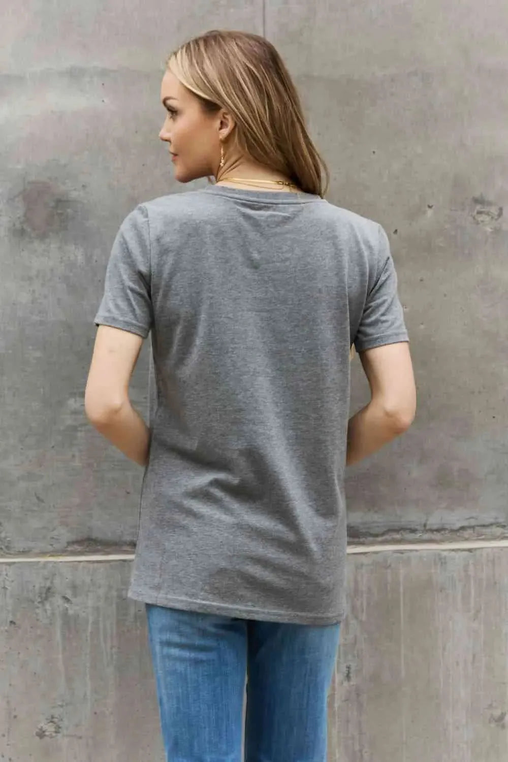 Simply Love GROW POSITIVITY Graphic Cotton Tee Women's T-Shirts - Tophatter Daily Deals
