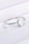 Teardrop Natural Moonstone Ring Moonstone - Tophatter Daily Deals