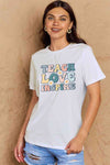 Simply Love Full Size TEACH LOVE INSPIRE Graphic Cotton T-Shirt Women's T-Shirts - Tophatter Daily Deals