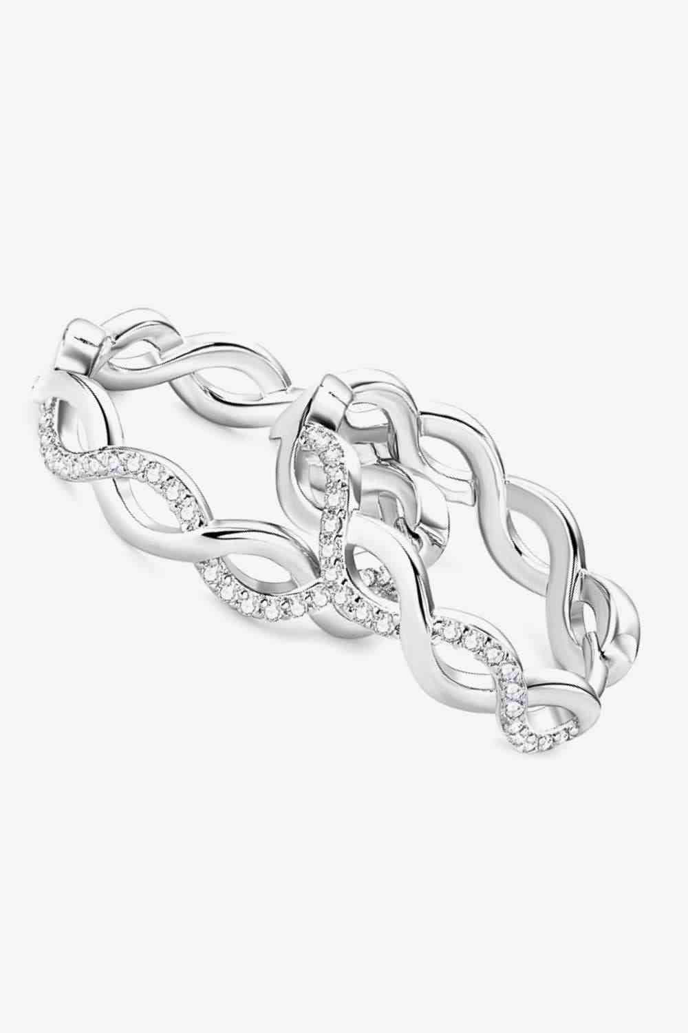 Moissanite Crisscross Hoop Earrings Moissanite - Tophatter Daily Deals