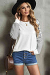 Mixed Print Raglan Top Women's T-Shirts - Tophatter Daily Deals