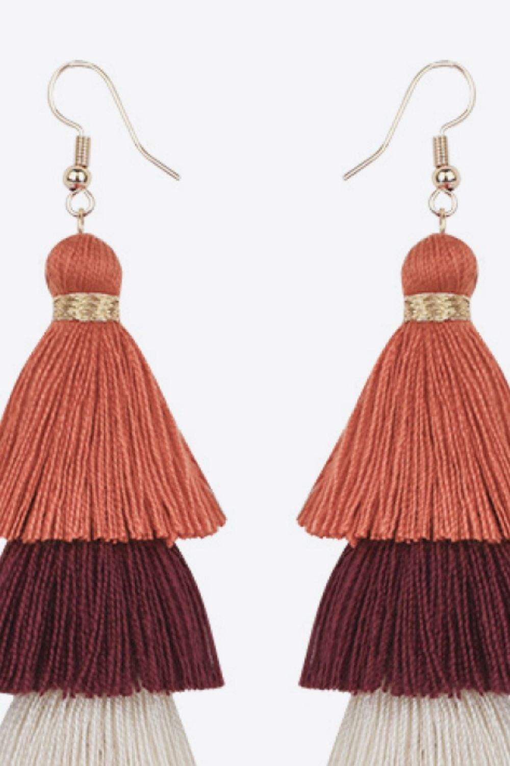 Layered Tassel Earrings Earrings - Tophatter Daily Deals