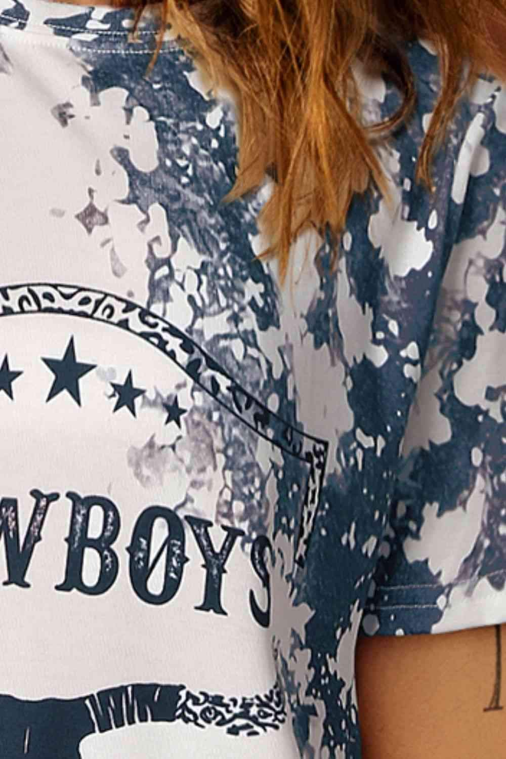 COWBOYS Graphic Tie-Dye Tee - Tophatter Daily Deals