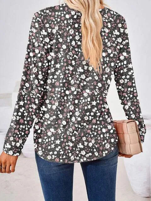 Full Size Square Neck Long Sleeve Blouse Blouses - Tophatter Daily Deals