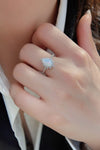 Platinum-Plated Opal Pear Shape Ring Opal - Tophatter Daily Deals