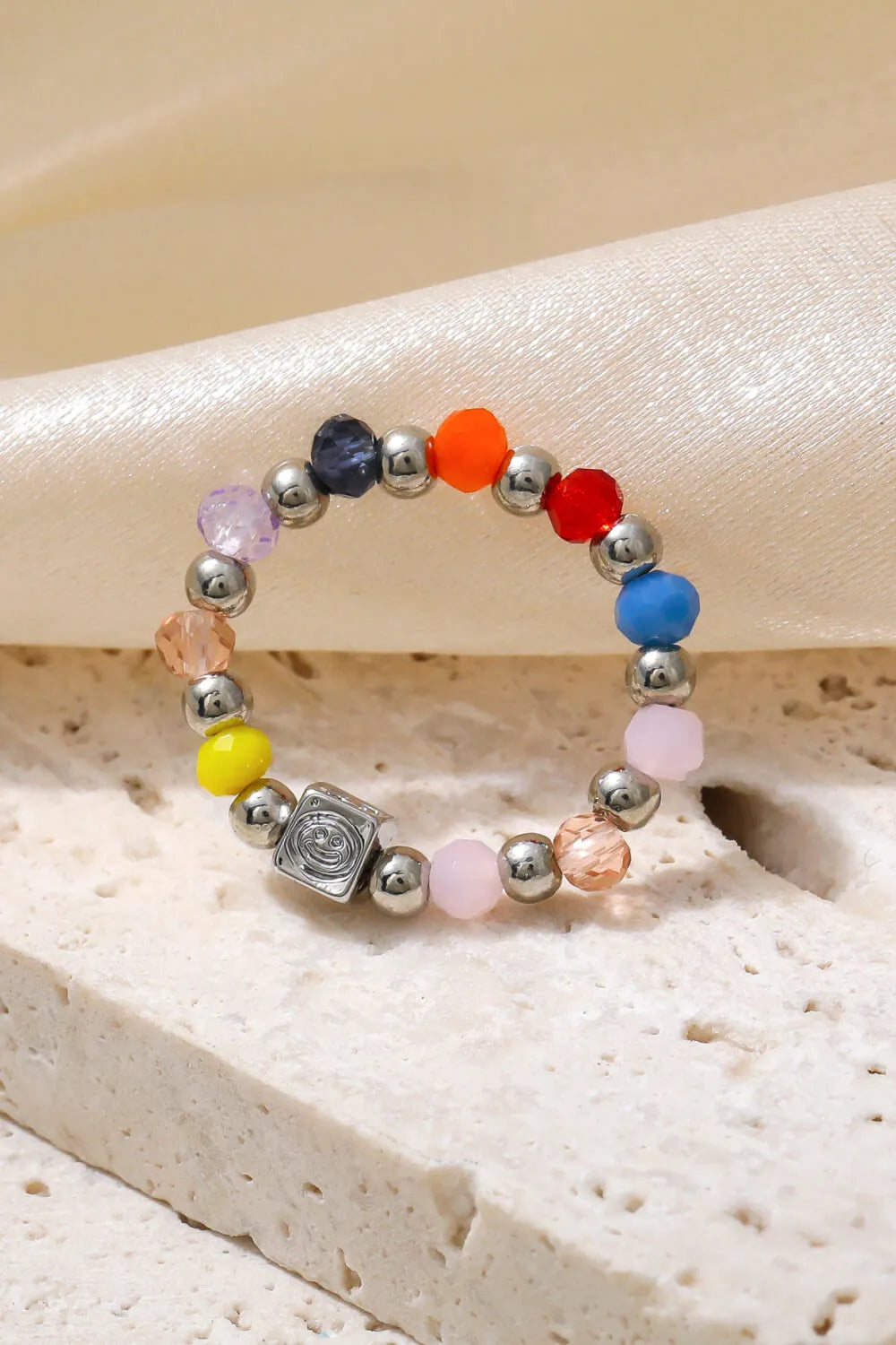 Colorful Bead Ring Multi One Size Rings - Tophatter Daily Deals