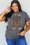 Simply Love Full Size FIND PEACE BE KIND Graphic Cotton T-Shirt Women's T-Shirts - Tophatter Daily Deals