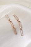 Rhinestone Chunky Chain Drop Earrings Earrings - Tophatter Daily Deals