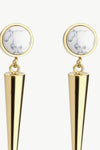 18K Stainless Steel Turquoise Drop Earrings Earrings - Tophatter Daily Deals