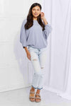 Andree by Unit Full Size Needless to Say Dolman Sleeve Top Blouses - Tophatter Daily Deals