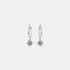 2 Carat Moissanite 925 Sterling Silver Earrings Silver One Size Moissanite - Tophatter Daily Deals