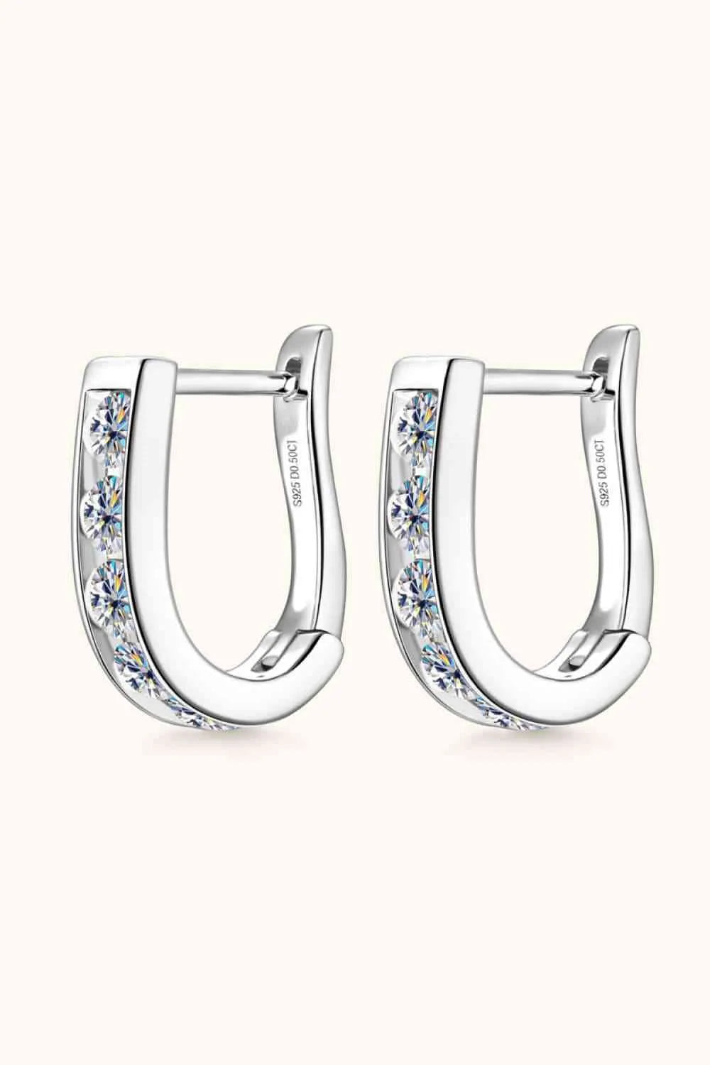 1 Carat Moissanite 925 Sterling Silver Earrings Moissanite - Tophatter Daily Deals