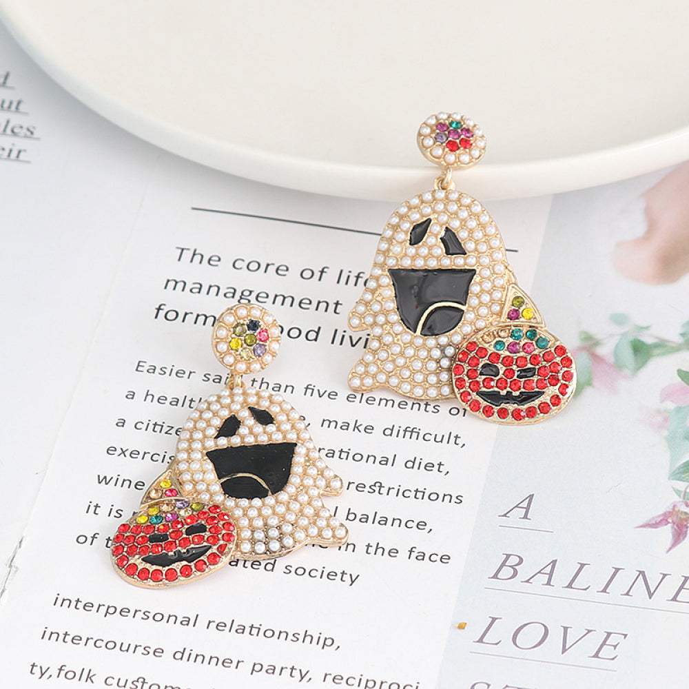 Ghost Rhinestone Alloy Earrings Earrings - Tophatter Daily Deals