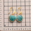 Natural Stone Heart Drop Earrings Earrings - Tophatter Daily Deals