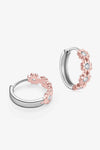 Moissanite 925 Sterling Silver Huggie Earrings Rose Gold One Size Moissanite - Tophatter Daily Deals