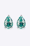 2 Carat Moissanite Teardrop Earrings Teal One Size Moissanite - Tophatter Daily Deals