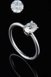 1 Carat Moissanite 925 Sterling Silver Solitaire Ring Rings - Tophatter Daily Deals