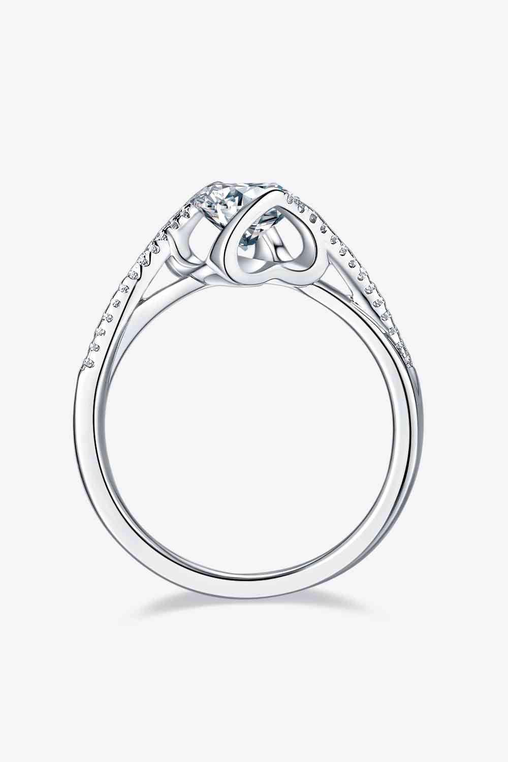 1 Carat Moissanite 925 Sterling Silver Twisted Ring Moissanite - Tophatter Daily Deals