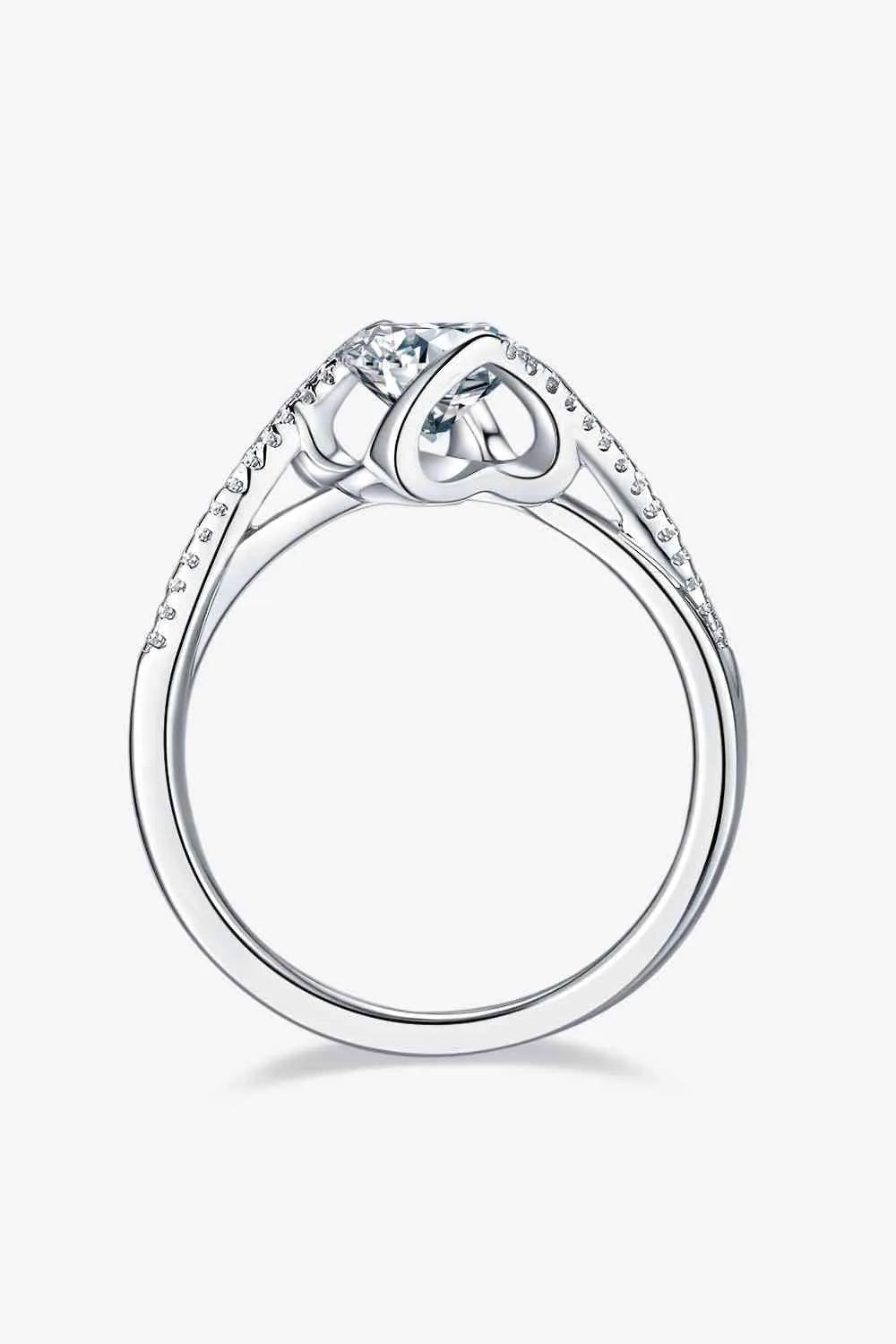 1 Carat Moissanite 925 Sterling Silver Twisted Ring Moissanite - Tophatter Daily Deals